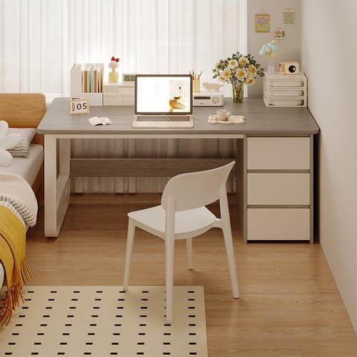 办公桌家用简约现代床边简易书桌学生家用学习桌台式电脑桌椅组合