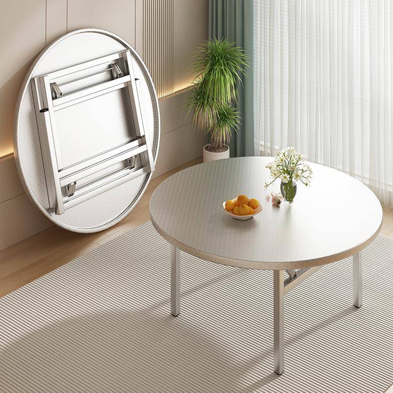 不锈钢折叠圆桌户外大排挡夜市摆摊地推桌子便携式商用餐饮店餐桌