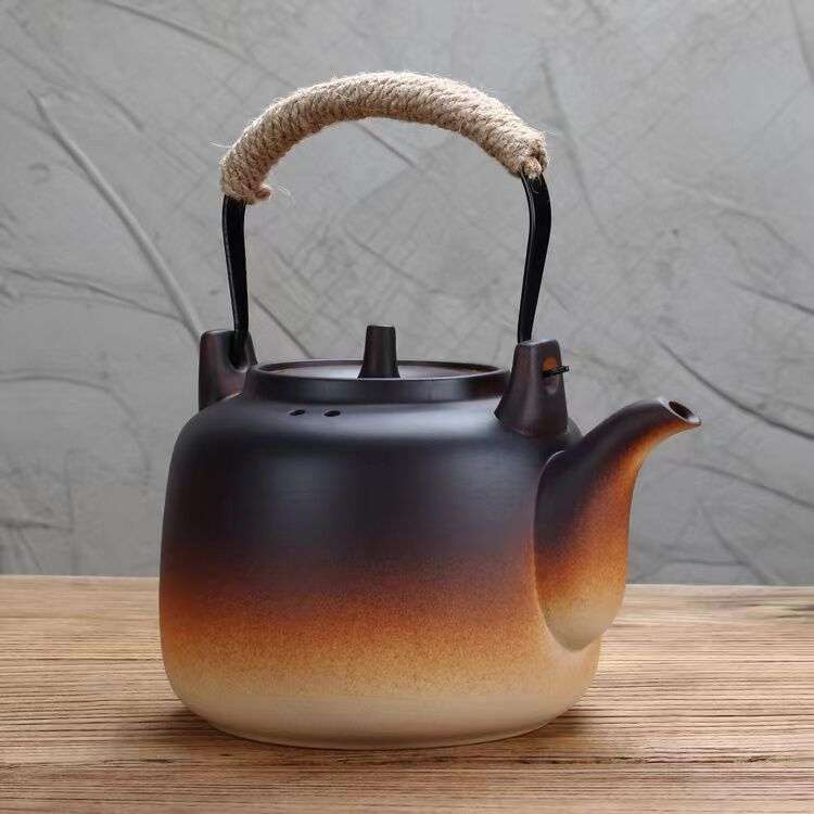 围炉煮茶壶烧烤炉打边炉电陶炉陶瓷烧水壶户外家用陶土炭火炉