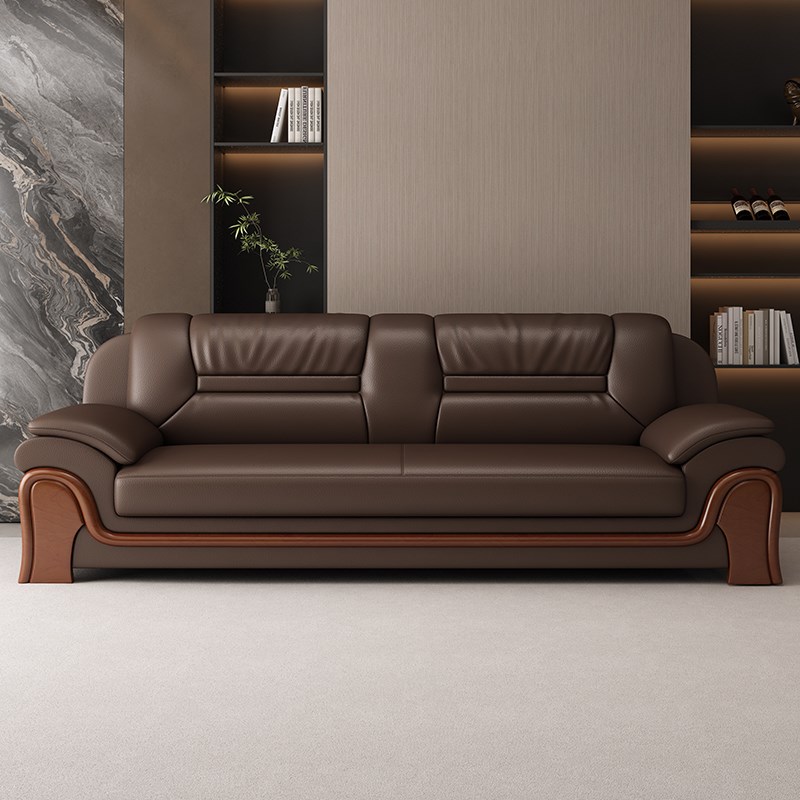 办公沙发商务会客厅简约现代三人位会F议接待区办公室沙发茶几组