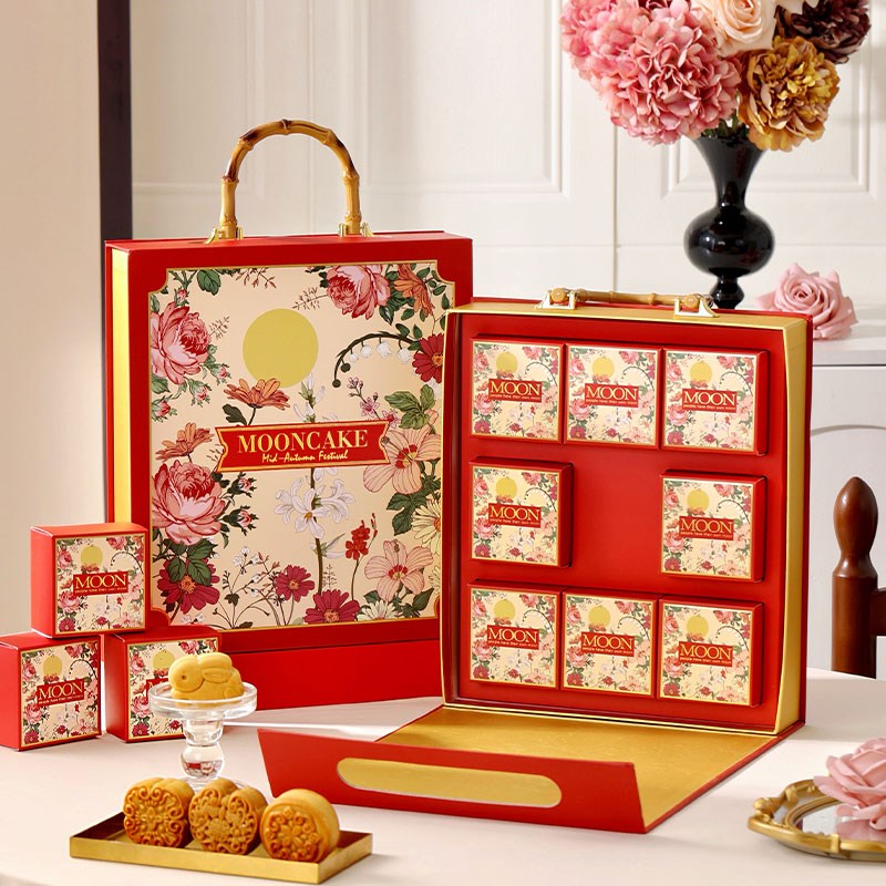 中秋月饼礼盒子包装空2025新款z高档级感定制86粒装冰皮广式苏流