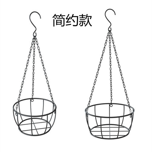 简约款铁艺垂吊挂篮吊篮 悬挂式吊盆 吊挂花架T 挂式花盆挂盆