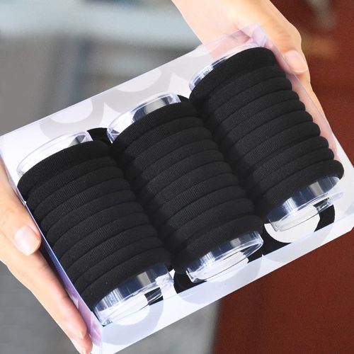 头绳橡皮筋女扎头高弹q力耐用网红加粗发绳简约绑头发皮套黑色发