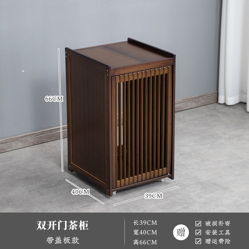 移动小茶台d茶桌边柜茶车实木家用泡茶吧几烧水壶一体水桶架茶水