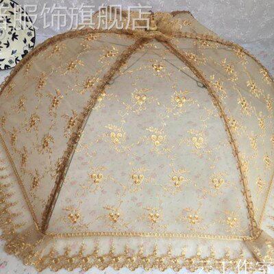 欧式苍蝇 食子拆洗伞可折叠防菜罩餐桌罩高档大号 物圆形罩盖饭菜