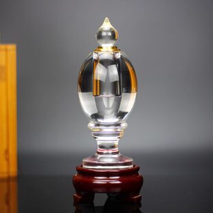 塔摩尼密封木底座利的藏塔瓶装带供具舍舍装水晶透明子利珠水晶宝