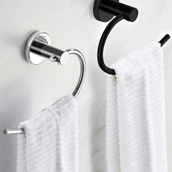 毛巾环免打孔304不锈钢浴室毛巾挂环北欧轻奢卫生间圆环擦手巾圈