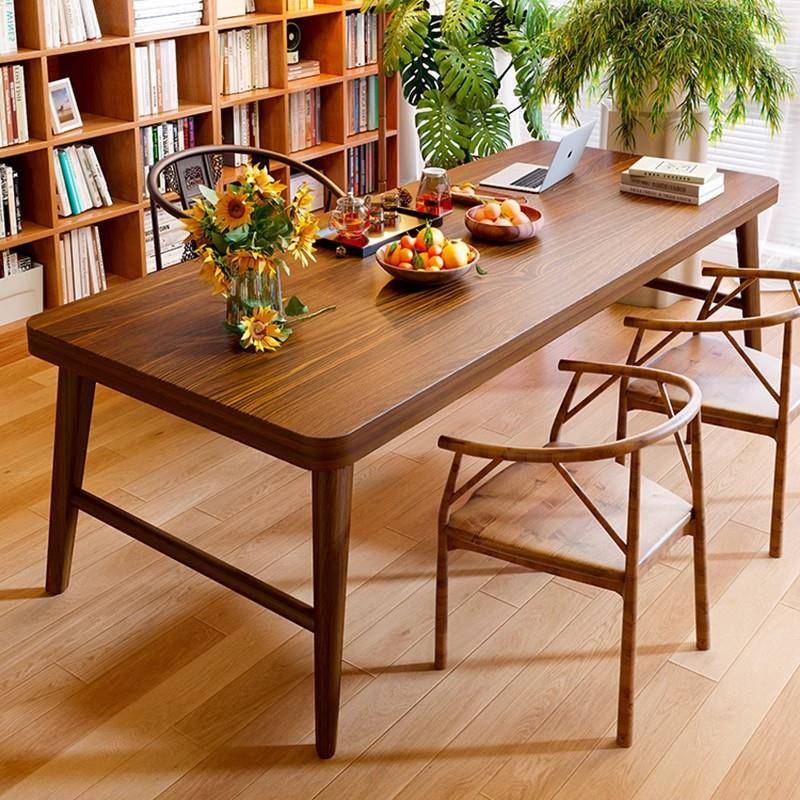 实木书桌去客厅化大长书桌阅读桌大板桌子学习办公桌子工作台家用