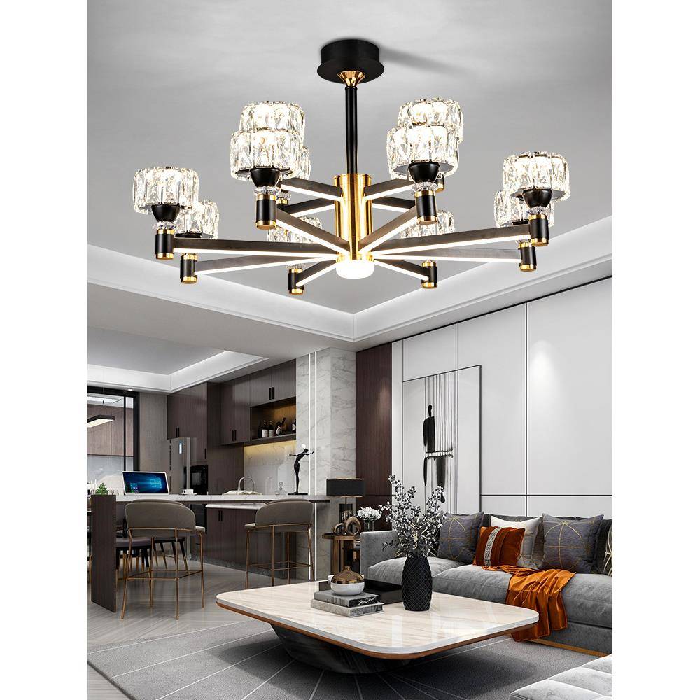 轻奢客厅吊灯现代简约水晶装修大气饭厅灯具新款2025年主灯卧室灯