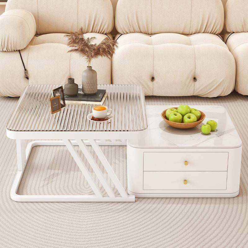 轻奢茶几客厅家用玻璃茶几现代简约小户型新款储物方形网红茶几桌