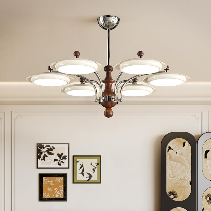 法式中古风客厅吊灯2025新款奶油风复古简约全光谱护眼大厅主灯具