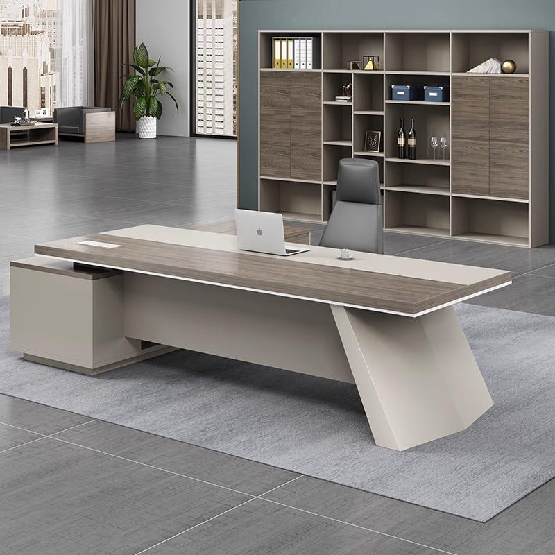 简约现代办公家具老板桌总经理办公桌椅组合单人大班台总裁主管桌