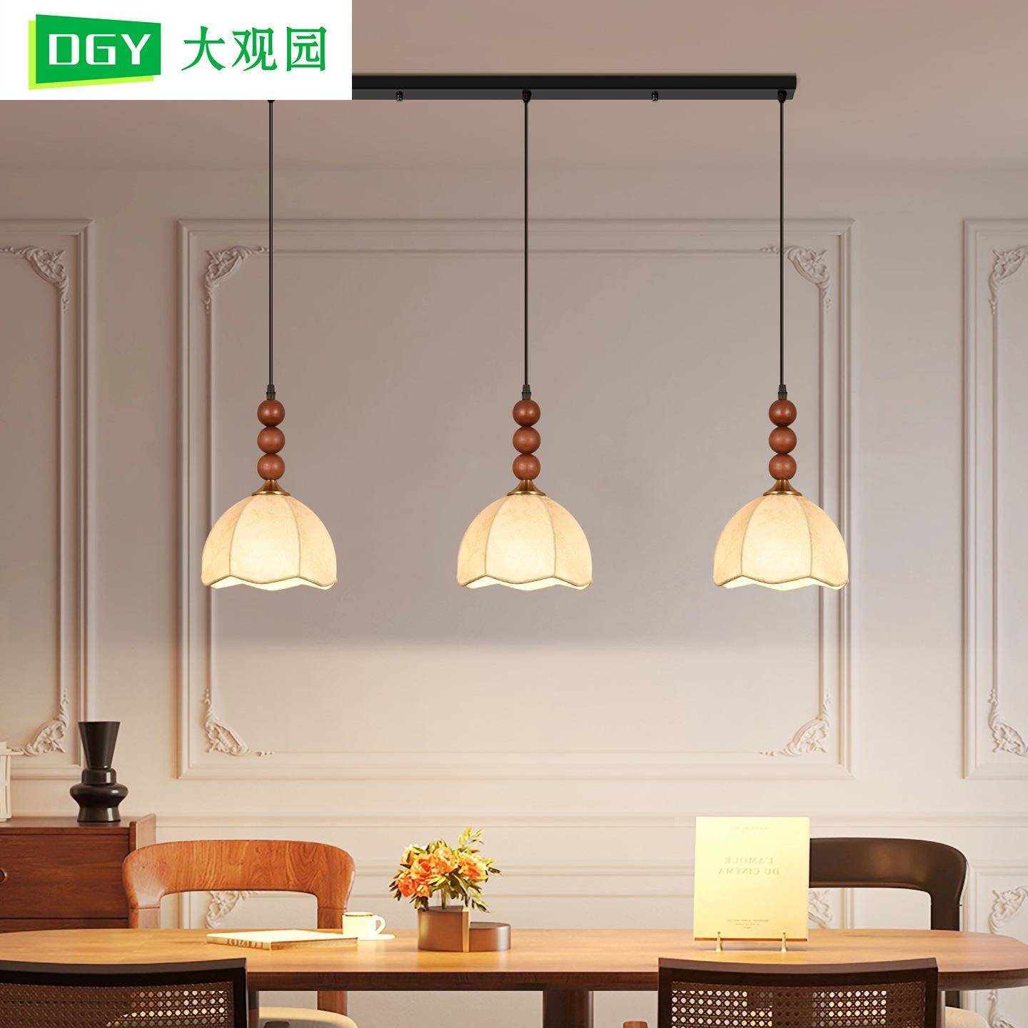 大观园餐厅吊灯中古法式复古南洋风吧台小吊灯卧室床头吊线灯L271