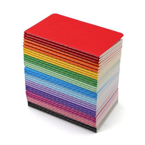 a6简约笔记本随身记事本套装12色缝线本车线口袋本现货 定 制