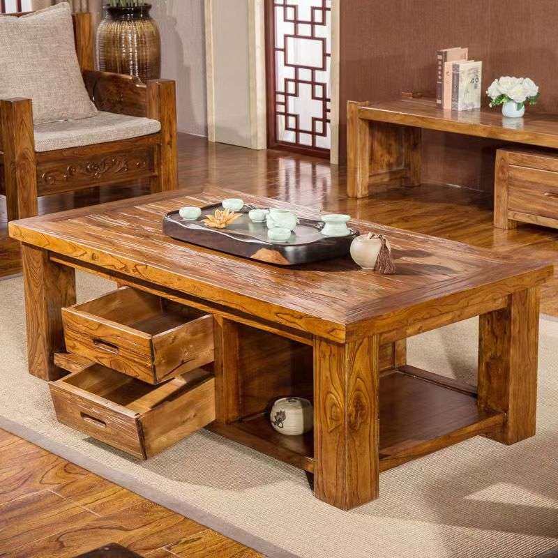 老榆木茶几新中式木质茶桌客厅双层茶几实木家具喝茶茶桌,鲜花速递/花卉仿真/绿植园艺,割草机/草坪机,淘宝优惠券,粉丝福利购,淘宝优惠卷