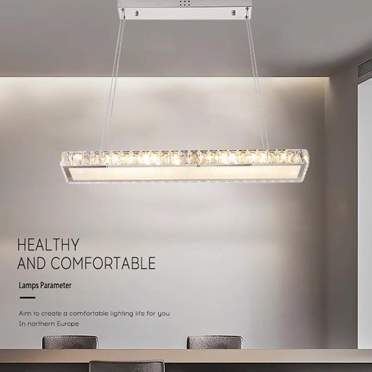 餐厅吊灯轻奢水晶一字吧台灯后现代意式高档大气酒店餐桌饭厅灯具