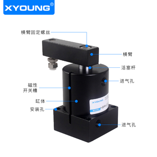 HBL20X13气立可型HBR32X15带磁转角气缸HBL2M5下压缸HBR80 HBR63