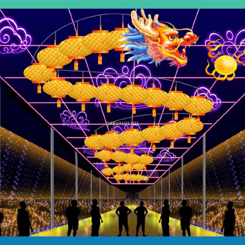 花灯会龙年中国龙发光龙头v灯笼新春节中秋大型彩灯定制造型现货