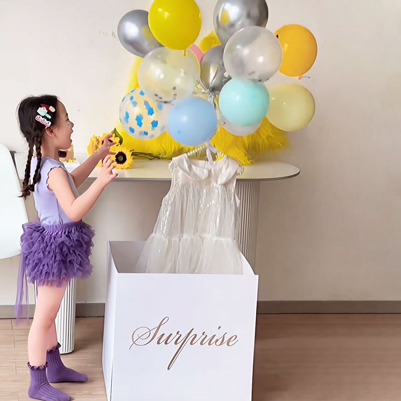 生日惊喜盒子女生公n主裙礼物盒大号超大求婚气球盒子情人节鲜花