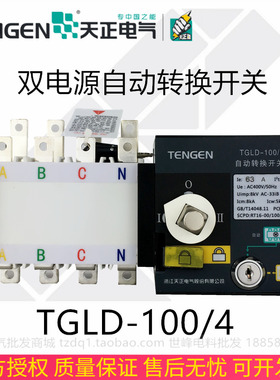 天正TGLD-100隔离双电源自动转换开关PC级32A40A三相四线63A 380V