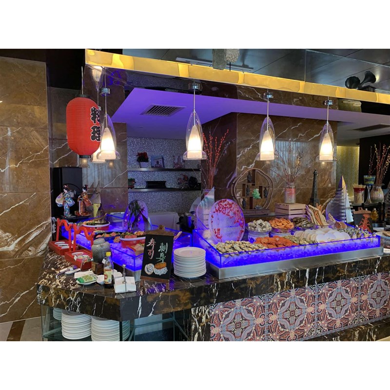 上海商用海鲜冰台冰槽自助餐厅台面冷藏展示O柜冰鲜肉类生鲜菜保