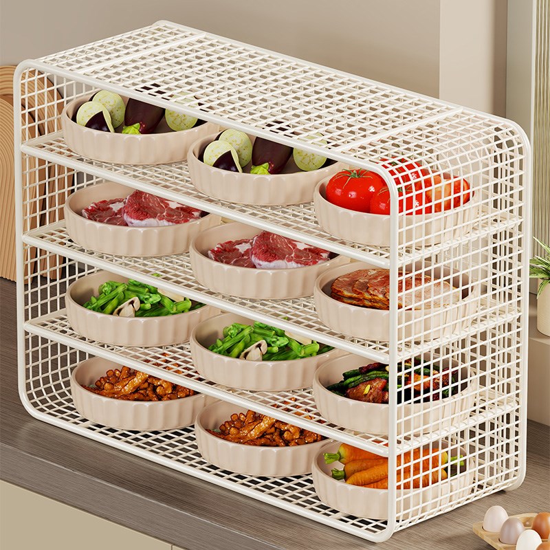 厨房配菜置物架备菜收纳神器做饭C菜盘子多功能台面多层简易放菜