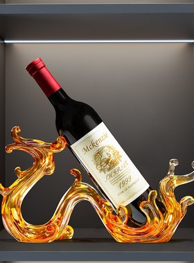 风生水起龙红酒架摆件轻奢高档客厅电F视柜餐边柜子装饰品乔迁礼