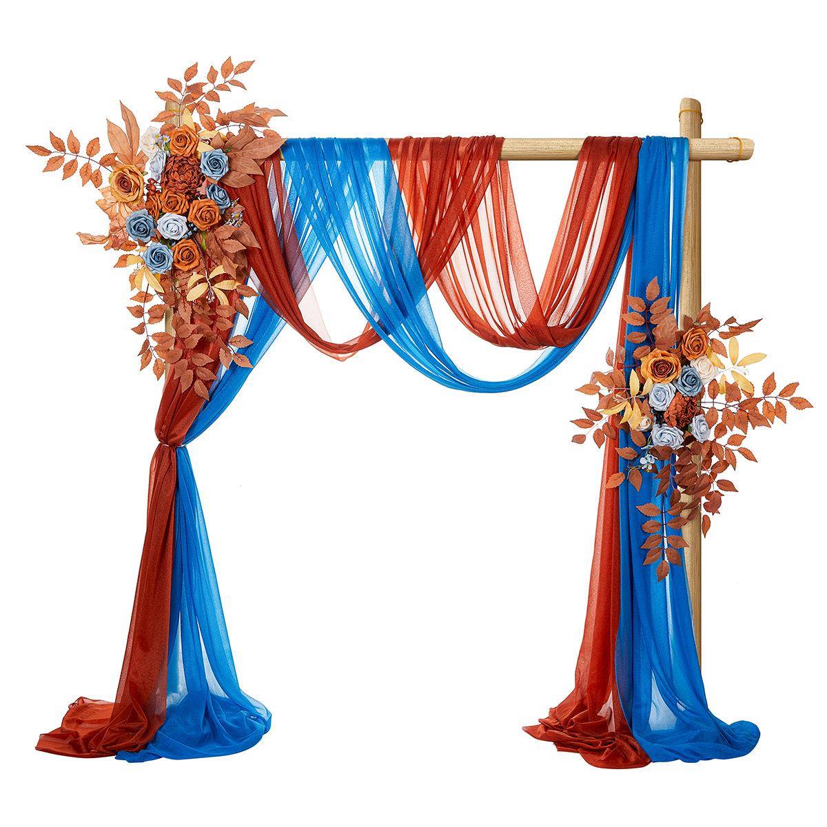 西式婚礼场地拱门花舞台背景草坪水门婚庆假花拱门迎宾仿真花装饰