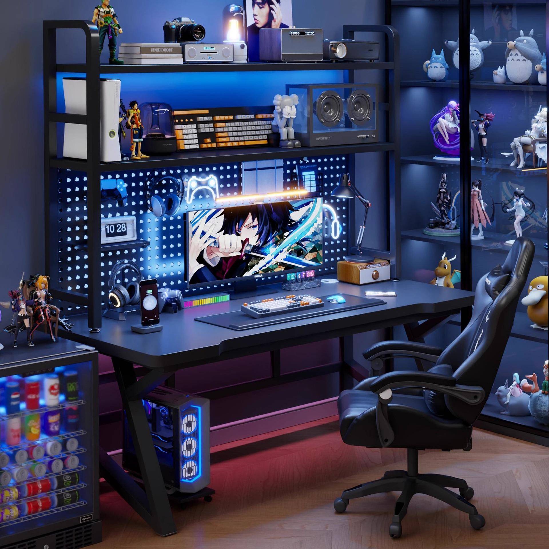 电脑桌台式简易电竞桌碳纤维桌子办公桌家用书桌学生写字桌工作台