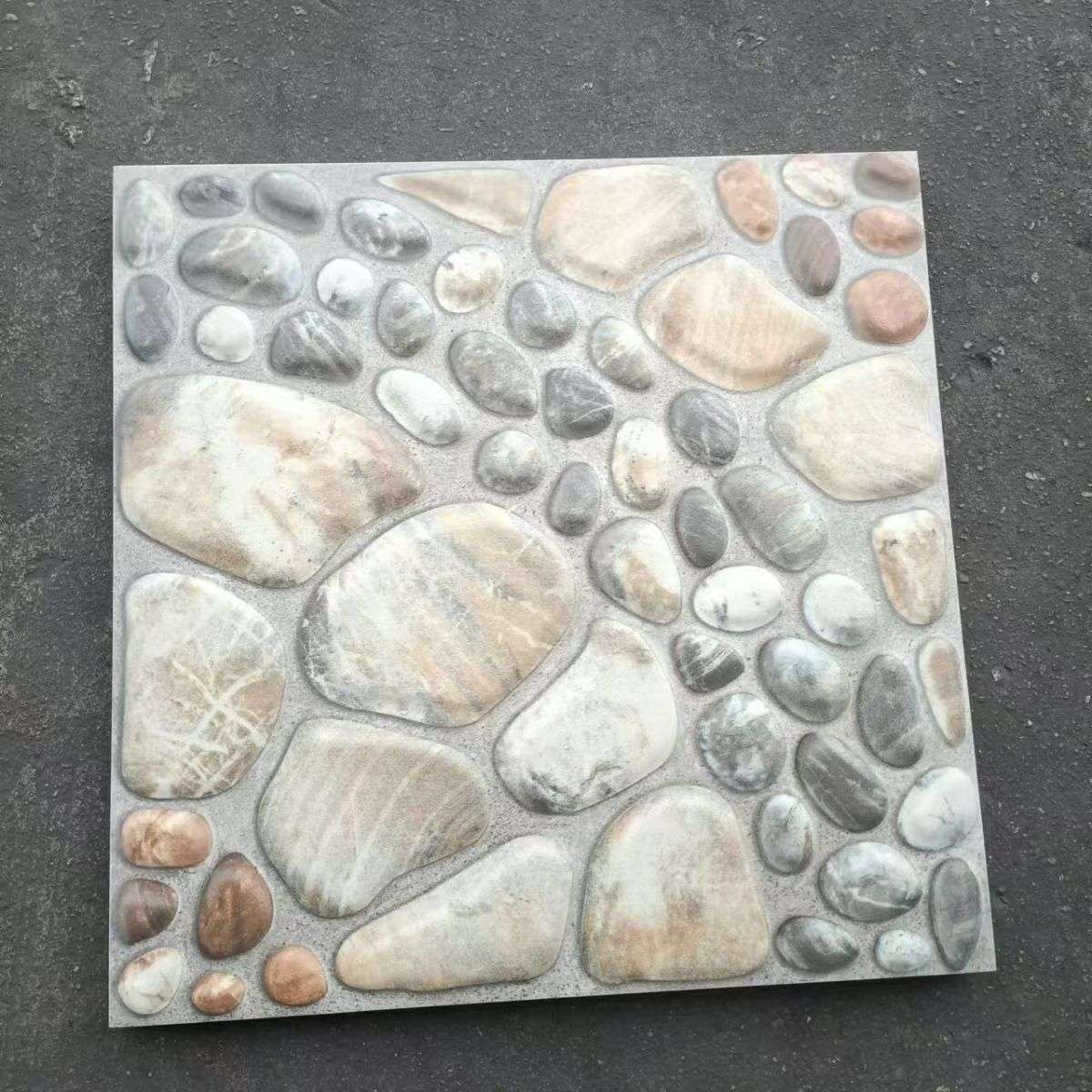 仿古鹅卵石300*300防滑地砖花园抗压地板瓷砖室外庭院阳台露台