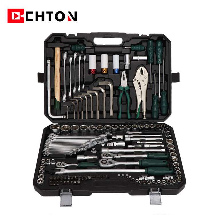 142+2件套高品质亚光72齿扳手套筒汽修组套工具套装