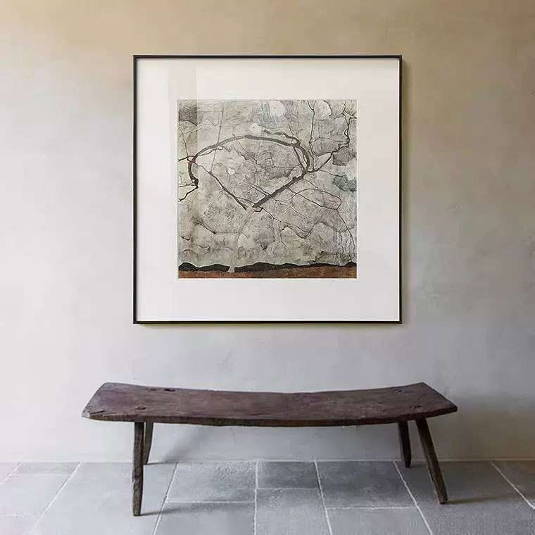 席勒 秋树 现代抽象风景艺术装饰画客厅书房玄关过道壁画餐厅墙画图片