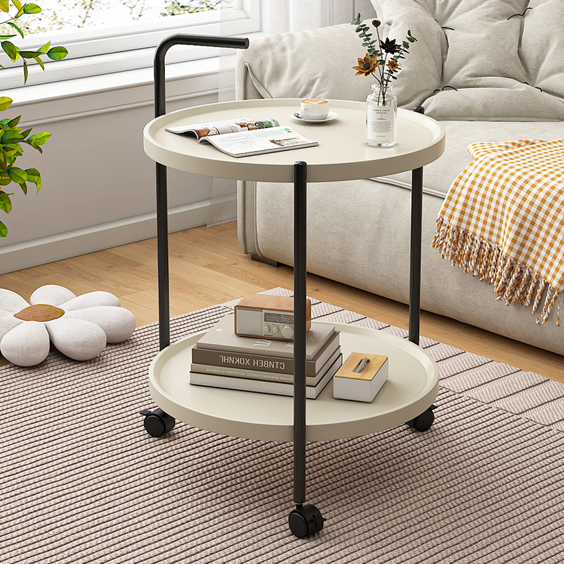 小茶几移动沙发边几小桌子客厅家C用置物架简约现代小推车带轮边