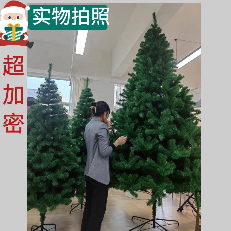 圣诞节圣诞树加密1.8米装t饰树2.1大型场景布置3小型1.2米裸树摆
