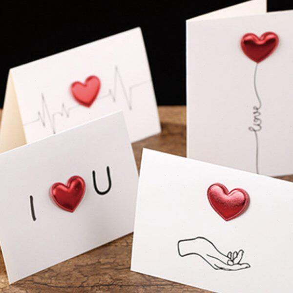 七夕贺卡花束卡片情人节定制送男友礼物爱心愿情侣促进感情祝福