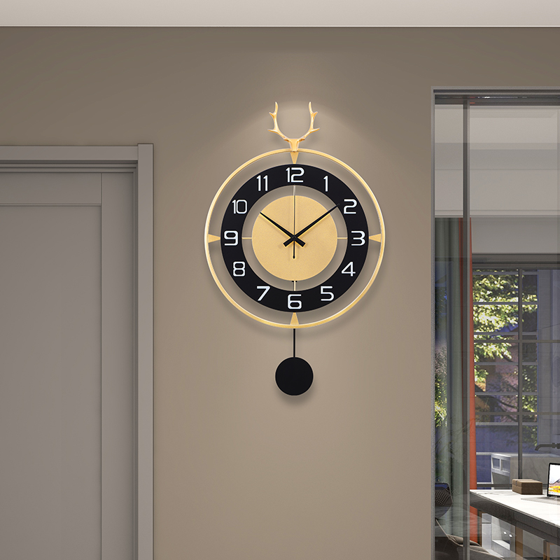 时钟挂钟客厅创意网红装饰挂表x现代时尚免打孔家用2021新款钟表