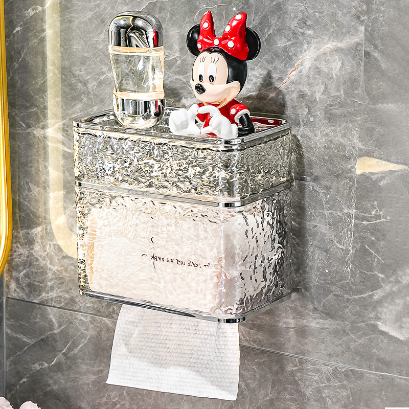 卫生间纸巾盒防水免打孔壁挂式厕所D厕纸盒卫生纸卷纸置物架抽纸