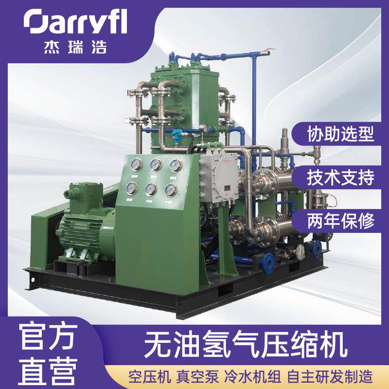 高压氢气压缩机无油活塞洁净防爆高压力专有技术防爆压缩机