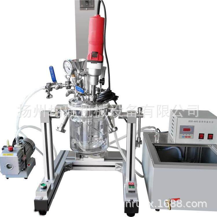 实验室真空乳化机/真空搅拌机/玻璃反应釜/小型均质乳化反应釜