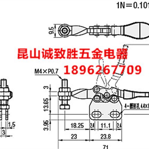 水平式快速夹具 替代肘夹MC01-1S 快速夹钳 工装夹具