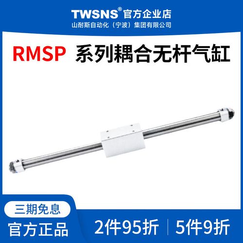 TWSNS耦合无杆气缸RMSP缸径16/20/25行程50/500/700/800/900