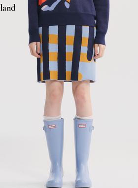 【设计师款】CYNTHIA&XIAO几何图案拼色修身半身裙modeland买手店