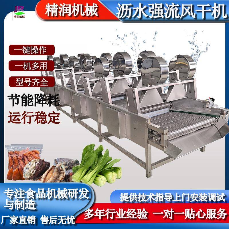 强流吹干机对吹式大型包装袋青菜果蔬黄桃罐头连续风干设备