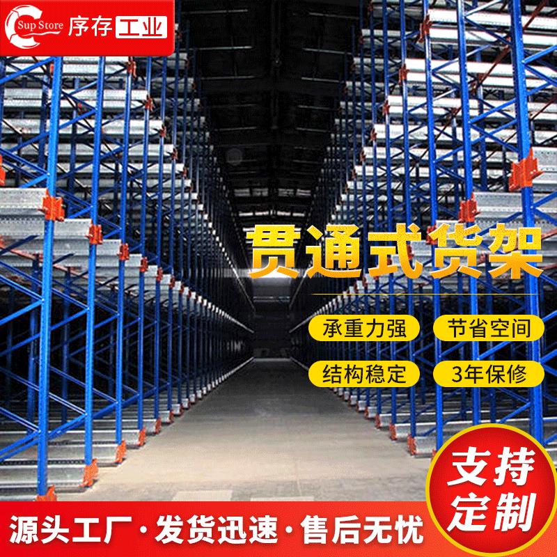 苏州太仓贯通式货架仓储食品冷藏库重型通廊式货架驶入式货架