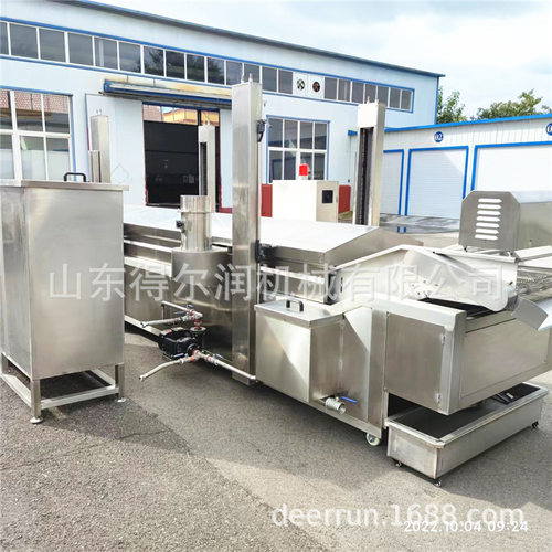 里脊肉片油炸机 裹粉鸡肉条油炸生产线 性能稳定 售后保障 全自动