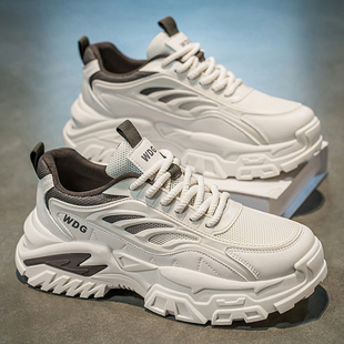 子潮流百搭老爹潮鞋 男鞋 厚底耐磨增高透气网面跑步运动鞋 新款 秋季