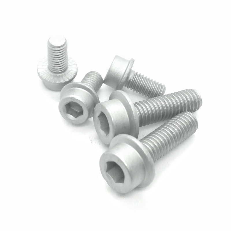 DIN251内六角法兰面螺钉带齿8.8级防滑带垫内L六法兰M4M5M6M8M10