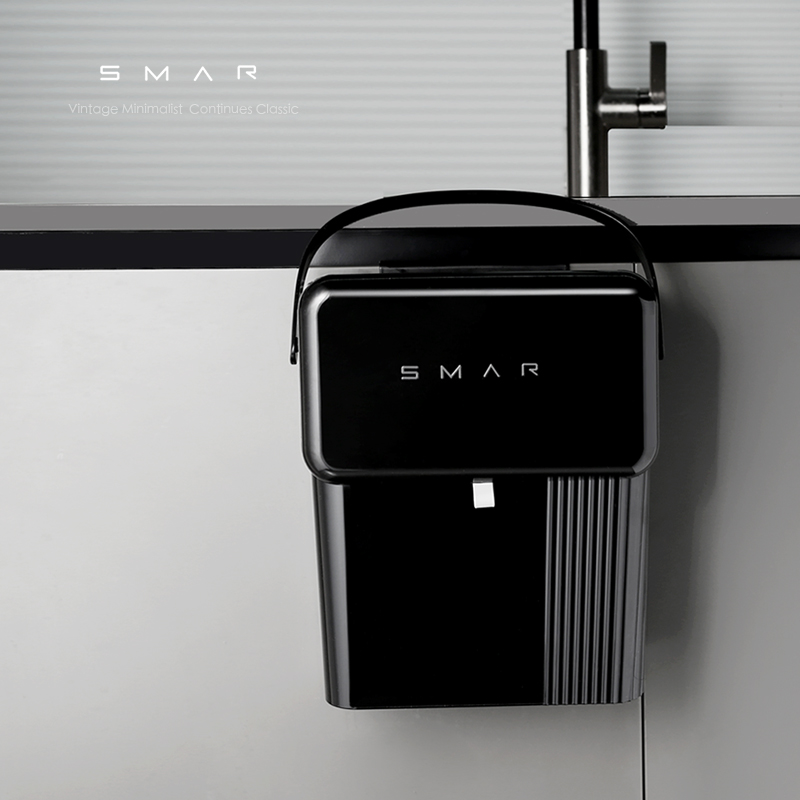 法式奶油风厨房垃圾桶橱柜门壁挂家用带盖厕所卫T生厨余挂式收纳