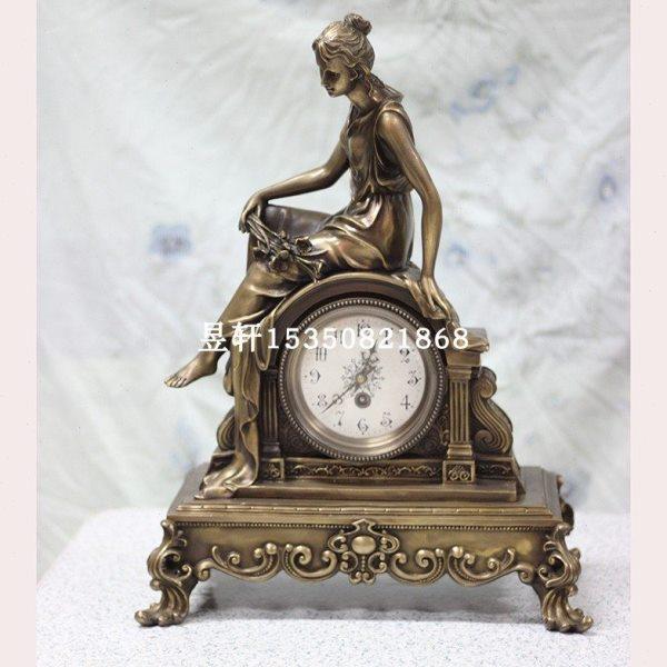 别墅会所壁炉摆设 欧式镀金机械座钟美女座钟,家居饰品,座钟,淘宝优惠券,粉丝福利购,淘宝优惠卷