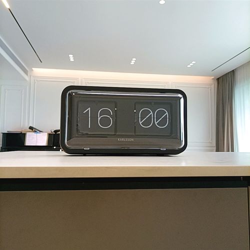 现代翻页钟创意时k钟卧室客厅时尚潮流座钟挂钟北欧静音钟表防尘